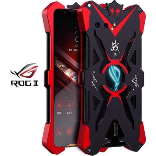 For Asus Rog Phone 2 Ii Zs660kl Original Zimon Shockproof Heavy Duty Armor Metal Aluminum Phone Case