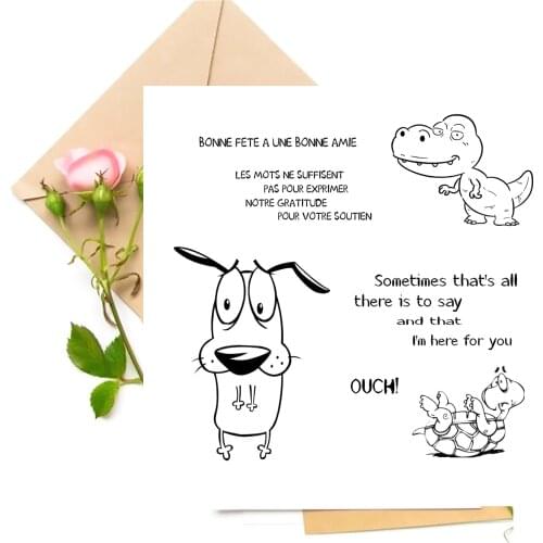 Dinosaur / Dog / Tortoise Transparent Clear Stamps For DIY Scrapbooking/Card Making Stamps Fun Decoration Supplies