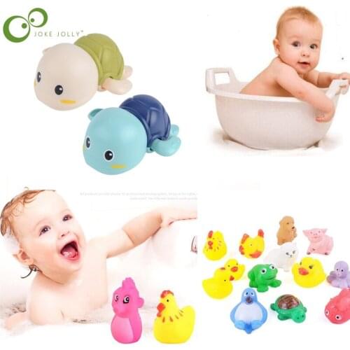 Baby Take a Bath Play in the Water Cool To Swim the Little Tortoise Wind-up Animal Bathroom Play with Water Childrens Toys WYW