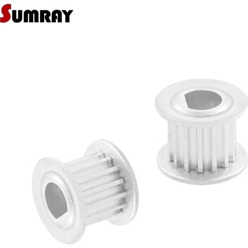 SUMRAY 3M 16T D type Timing Belt Pulley 5*4.5/6*5/8*7mm bore 11/16mm width D type Synchronous Wheel Pulley for Sewing machine