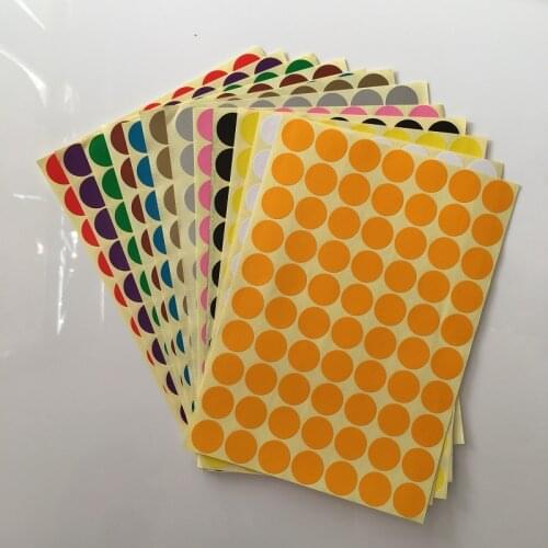 6mm 8mm 10 mm Round Spot Circles Sealing Stiker Removable Coding Label Dot Stickers for DIY Scrapbooking Crafts Making Notes