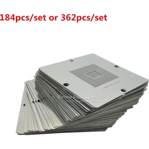 Universal bga reballing stencil 90MM BGA reballing stencil kit 184pcs/set 362pcs/set for bga reword station or smt reflow oven