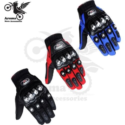 4 colors available red black blue green steel racing dirt pit bike protect motocross scooter moto protection motorcycle glove