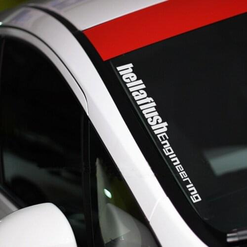 JKZ STKART Vinyl Die Cut Car Sticker Decal Hellaflush Engineering Windshield Sticker 58 x 6.5 cm for Car Truck ATV