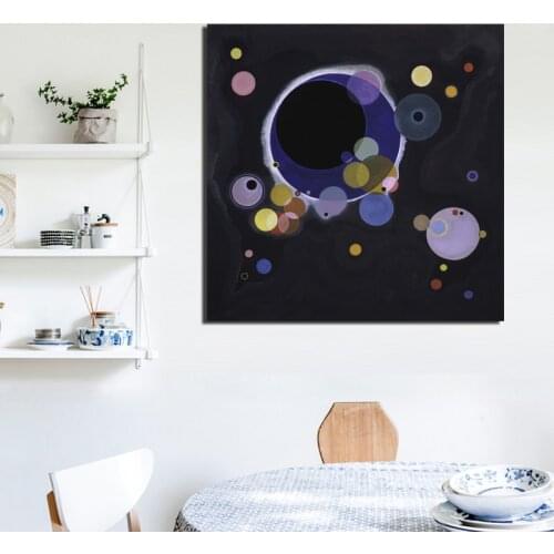 Wassily Kandinsky Several Circles Abstract Canvas Painting Print Living Room Home Decoration Modern Wall Art Oil Painting Poster