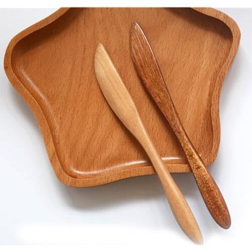 Top Sale Japanese Wood Jam Knife Mask Knife Jam Knife Butter Salad Paste Coating Wooden Cutlery Butter Knife Wooden Knifives