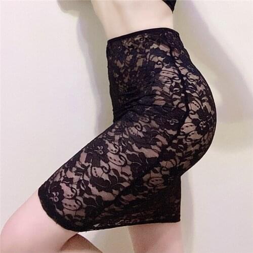 Women Sexy Mesh Lace Transparent Mini Hip Skirt Fashion Ladies High Waist Black White Short Skirt See Through OL Step Skirt F10