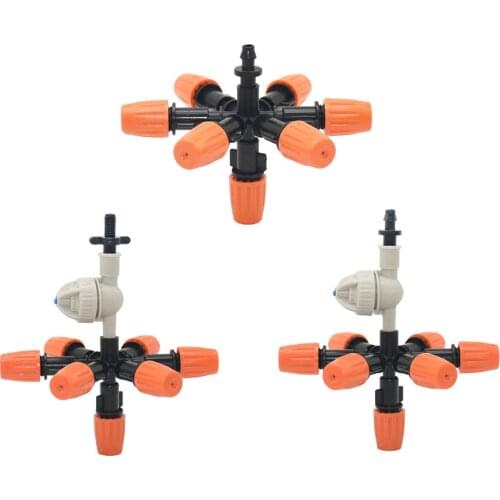 Orange Cross mist sprinkler anti drip misting nozzle Multi-misting nozzle spray With Barbed threaded connector 1set