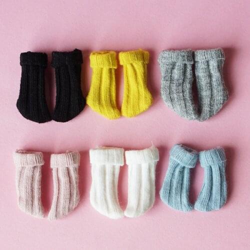 1Pairs Fashion 1/6 Doll Socks for OB11 obitsu 11 Holala Blyth Doll Short Socks for Doll Shoes Accessories