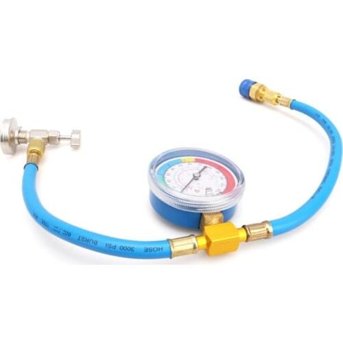 1 Pc R134A R12 Hose Plastic Metal Air Conditioning Refrigerant Recharge Measuring Kit Car Air Conditioning Repair Tool