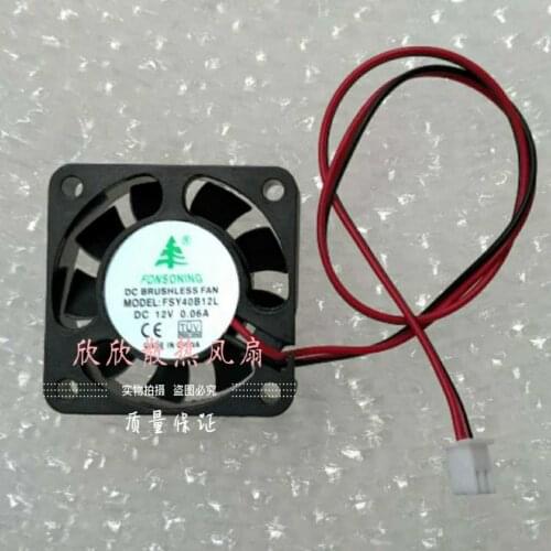 FONSONING FSY40B12L DC 12V 0.06A 40x40x10mm 2-Wire Server Square Fan