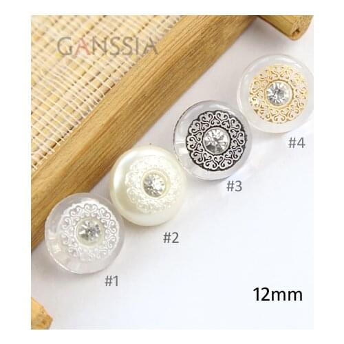 30pcs/lot New Shank Buttons with Crystal Stone Sewing Button for Shirt Garment Scrapbooking Accessories(ss-87)