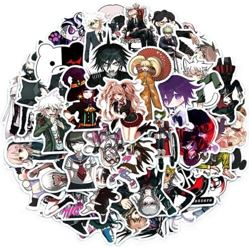 50Pcs Japanese Campus Animation Danganronpa Sticker For Suitcase Refrigerator Diary Scrapbook Hand DIY Graffiti Sticker
