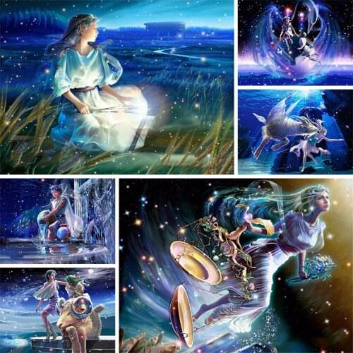 5D DIY Diamond Painting Twelve Constellations Diamond Embroidery Constellation Story Mosaic Picture Home Decoration Gifts Mural