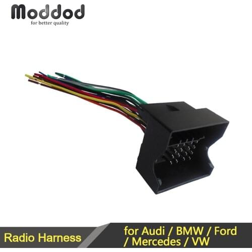 Radio Adapter Wire Harness Connector for BMW Audi VW Mercedes Cars Wiring Cable Adapter