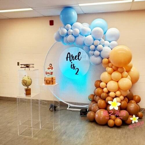 Acrylic Crystal Pillar Plinth Outdoor Lawn Arch Circle For Birthday Party Baby Shower Wedding Flowers Balloons Cake Holder Decor