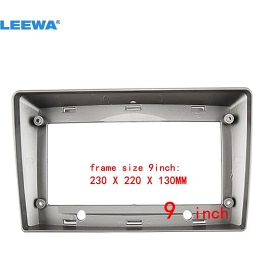 LEEWA Car 9 Inch Audio Face Plate Fascia Frame For Hyundai H1/Starex/i800/iLoad/iMax 2Din Big Screen Radio Stereo Panel Dash