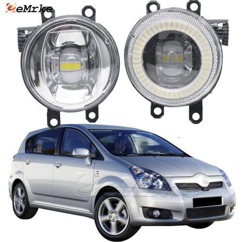 2in1 LED Angel Eye Daytime Running Lights DRL + Cut-Line Lens Fog Lights for Toyota Corolla Verso AR10 Facelift 2007 2008 2009