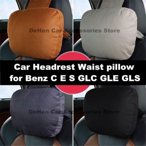 Car Headrest for Mercedes Benz C E S Class GLC GLE GLS W205 W213 X253 W292 All Car Models Ultra Soft Headrest