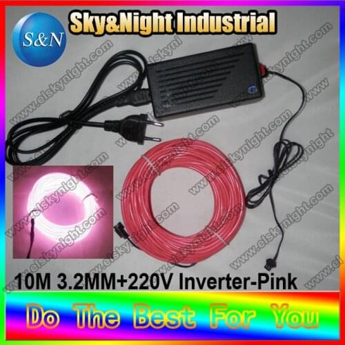 Free shipping 10m Electroluminescent Wires (El Wire) - pink/Red/orange/green/White/Blue/yellow/purple make your life amazing