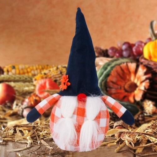 Thanksgiving Black Hat Dwarf Gnome Doll Ornaments Cute Cartoon Dwarf Elf Home N0PA