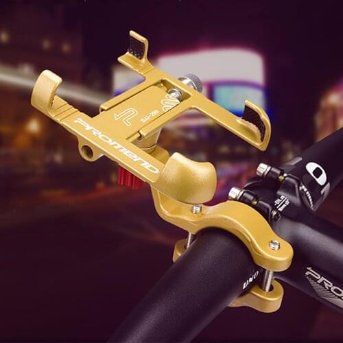 Promend Bike Mobile Phone Holder 360 Rotatable Aluminum Adjustable Bicycle Holder Non-slip MTB Phone Mount Stand Cycling Bracke