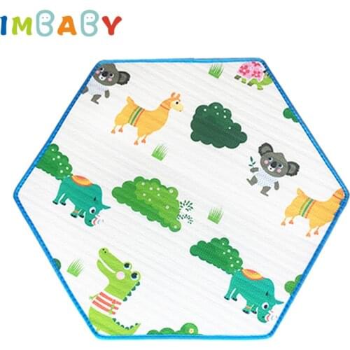 IMBABY Baby Play Mat Crawling Mat Folding Baby Play Folding Mat For Baby Children kids blanket activities anima foam carpet