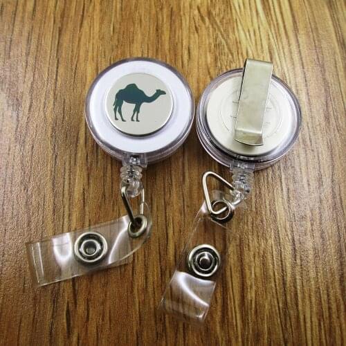 Camel Flag ID Badge Reel for Docter Nurse Teacher Student retractable recoil id badge holder work fun