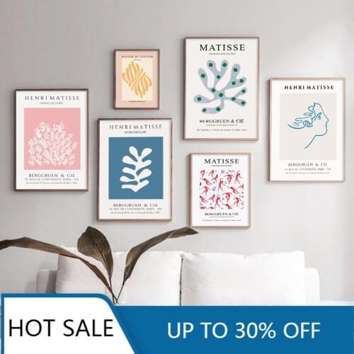 Line Girl Coral Leaf Abstract Wall Art Canvas Painting Nordic Posters And Prints Decor Pictures For Home Decoration