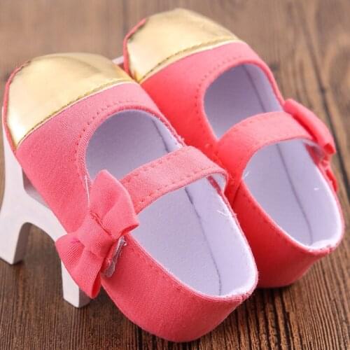 Baby newborn spell bright color princess shoes bow magic stickers toddler shoes