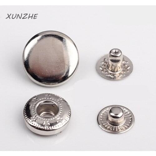 XUNZHE 3 Color 50pcs 15mm Metal Snap Button/Snap Metal Buttons/ Sewing Press Studs Fastener Solid Coat Press Button 831-1
