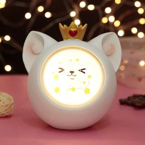 Cute Smiley Cat LED Night Light for Kids Baby Children Nursery Lamps Animal Bedside Lamps Bedroom Decor Christmas Birthday Gift