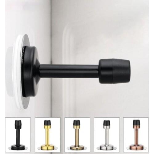 Stainless Steel Door Stops Wall Mounted Door Stopper Rubber Holder Catch Floor Fitting With Screws Bedroom Home Hardware