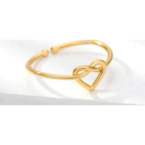 2021 NEW Stainless steel Heart Ring For Women Engagemen Simple Cut Ring Wedding Rings Mujer Bague Femme Jewelry With Heart