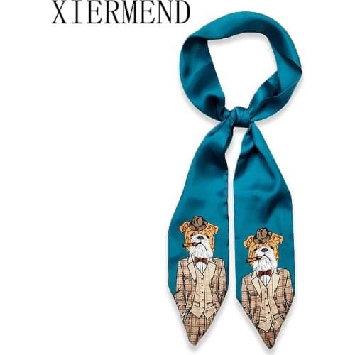 2021 new animal small skinny scarf spring and autumn the summer is lovely scarf scarves joker wrist ribbon belt with long bag