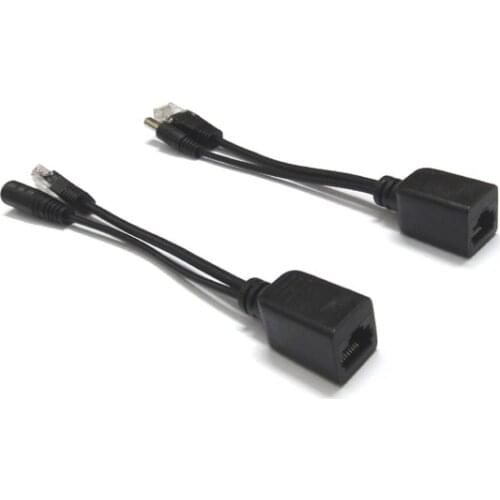 Passive 100Mbps Power Over Ethernet POE Adapter Cable RJ45 Poe Splitter Injector Connector Kit