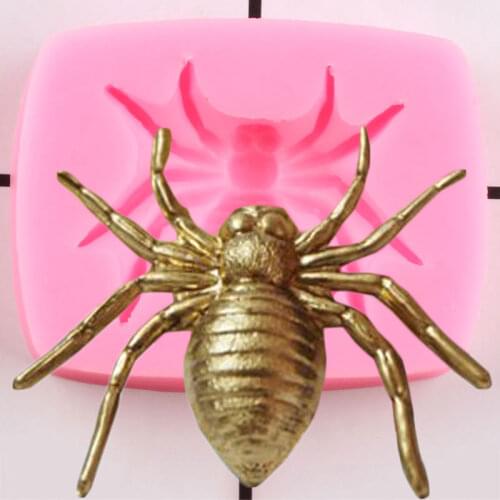 Sugarcraft Spider Silicone Mold Chocolate Gumpaste Candy Polymer Clay Molds Fondant Cake Decorating Tools Baking Cupcake Topper