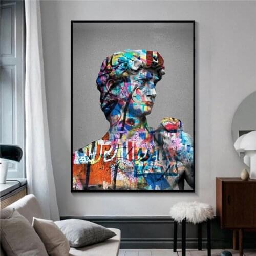 Gaffiti Art Of David Canvas Art Paintings on the Wall Art Posters and Prints Street Art David Sculpture Pictures For Living Room