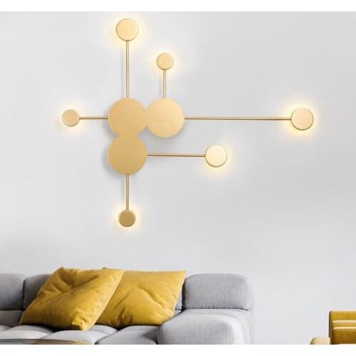 Modern Minimalist 8/11/22W Led Wall Lamp Round Black/Golden Colors wall lamps for Bedding Room Living Room Study Indoor Office