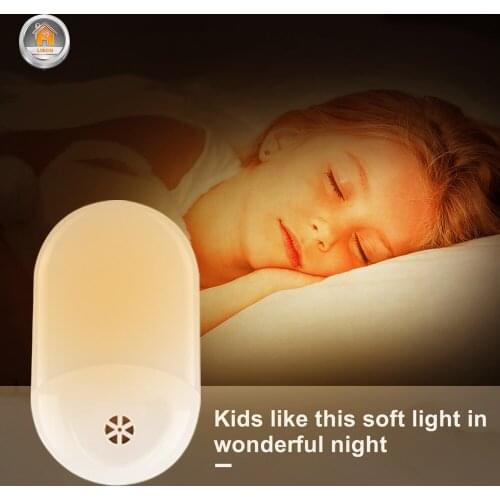 US EU UK LED Night Light Emergency Light Wall Lamp Home Lighting Light Control Sensor for Children Baby Bedroom Luminaria