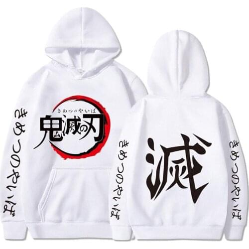 Japanese Anime Demon Slayer Hoodies Sweatshirts Men Women Kimetsu No Yaiba Hoody Streetwear Harajuku Pullover Hip Hop Tops