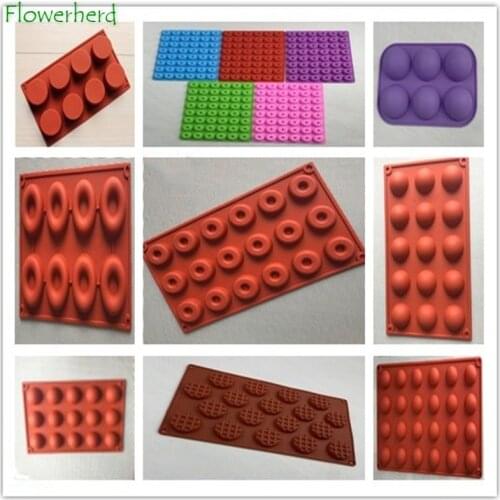 Silicone Donut Pans for Baking Cake Mold DIY Waffle Biscuit Chocolate Soap Molds Muffin Cupcake Mould Bagel Cake Baking Tools