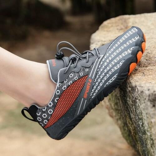 Large size five-finger outdoor hiking wading shoes lovers thickened swimming shoes comfortable beach mens cycling fitness shoes