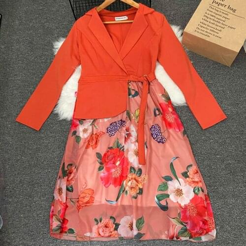 S-3XL Plus Size African Dresses For Women 2021 Autumn Elegent Fashion Style African Polyester Midi Dress Africa Clothing