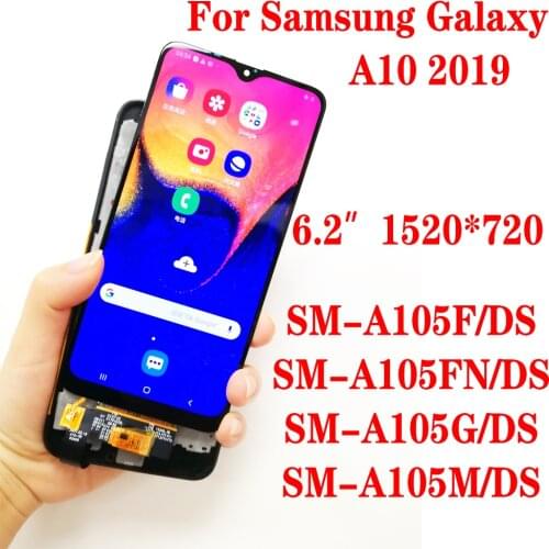 For Samsung Galaxy A10 LCD With Frame A105 Display SM-A105F/DS SM-A105FN/DS A105G A105M LCD Screen Touch Digitizer Assembly 5.2"