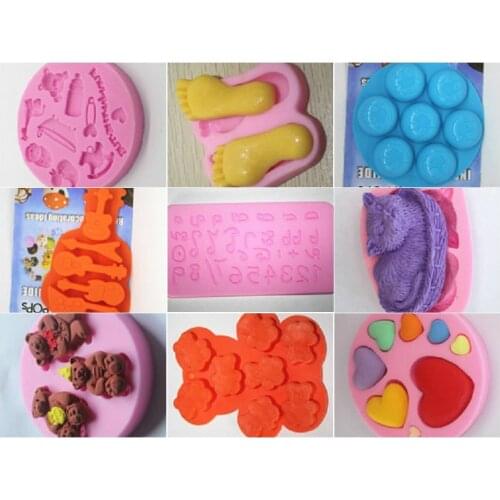 1 pcs Mini silicone chocolate mould Pudding jelly diy decoration mold baking Kitchen tools
