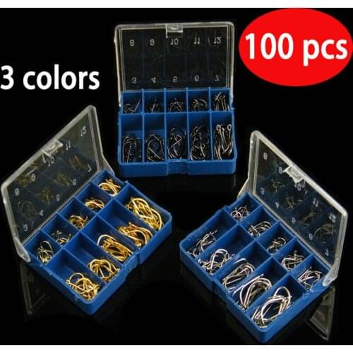 100 pcs fishing hook fishing accessories circle hooks fishing carp fishing fish hook fishing gear tackle fishing hook set