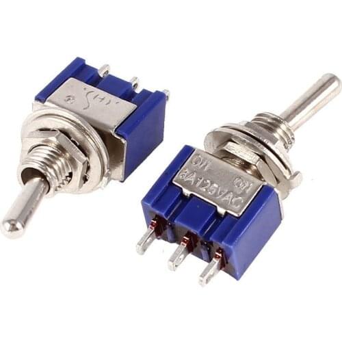 20pcs 3Pin 2 files SPDT ON-ON Mini Toggle Switch 6A 125VAC Mini Switches