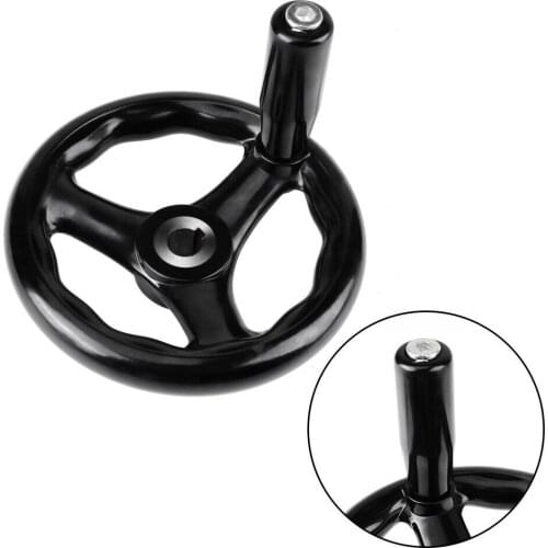 3 Spokes Hand Wheel Durable For Tool Practical Grinder Revolving Handle Lathe Bakelite Ripple Design Accessories 1PC