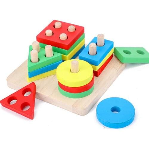 3D Jigsaw Puzzle Wooden Toys For Kids Cartoon Puzzles Intelligence Children Educational Toy Xmas Gift